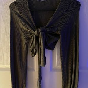 Green Tie Top